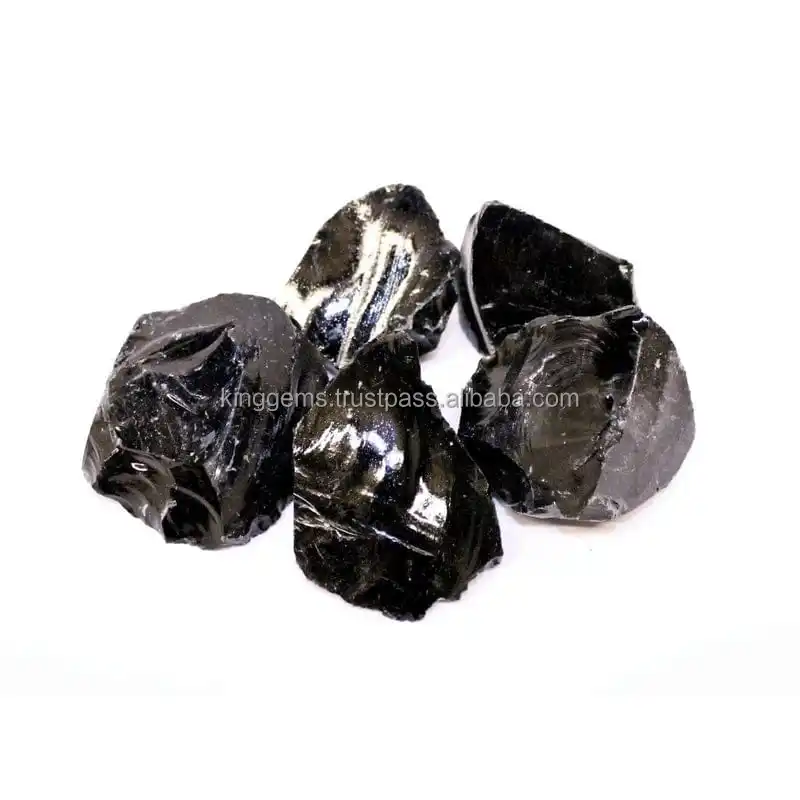 BEST SELLING WHOLESALE NATURAL BLACK OBSIDIAN ROUGH STONE FOR REIKI HEALING STONE MEDITATION OBSIDIAN RAW TUMBLED STONE