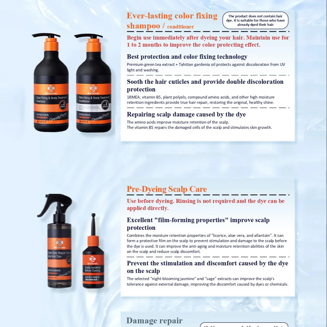 Недорогой высококачественный Питательный кондиционер для ухода за волосами Aqua