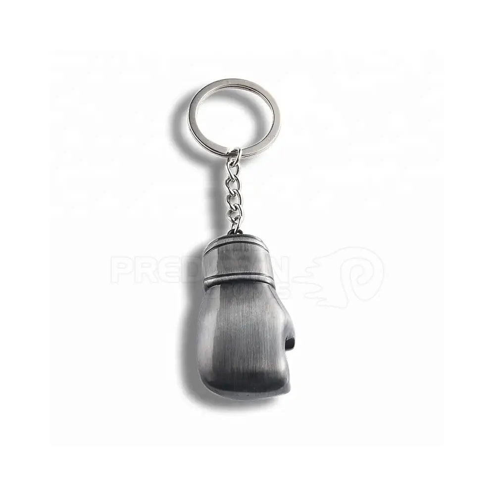 Hot Sale Cheap Keyring Mini Boxing Keychain Light Weight Metal Boxing Blank Leather Keyring