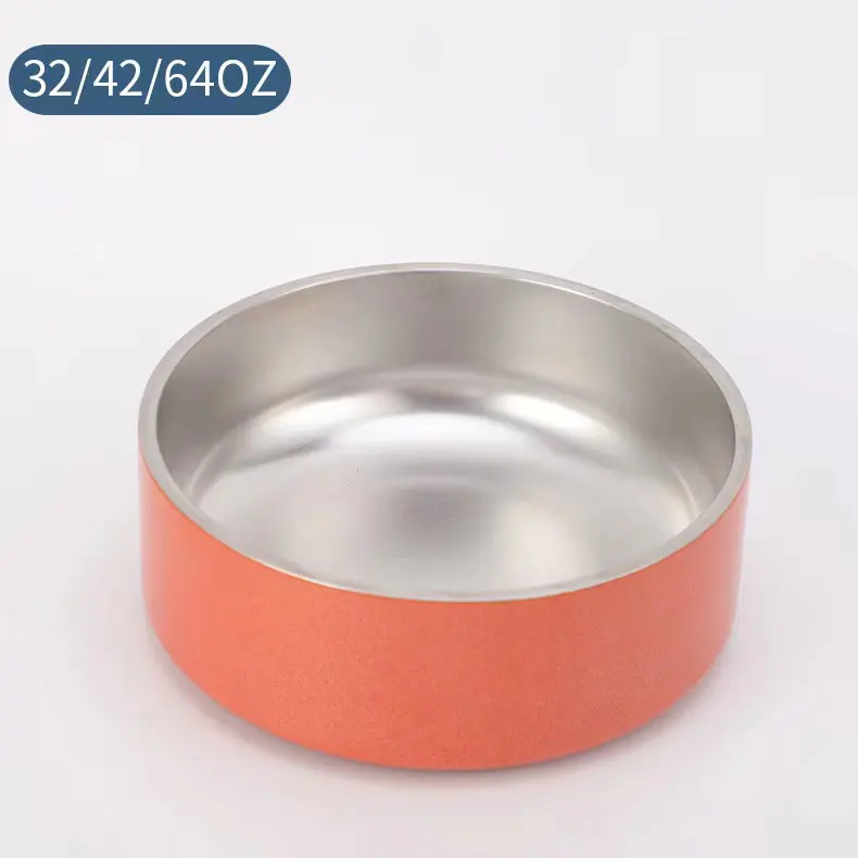 Wholesale Customizable Double Layer Stainless Steel Dog Bowl Hot Selling Automatic Dinner Plate for Pets for Food or Feeders