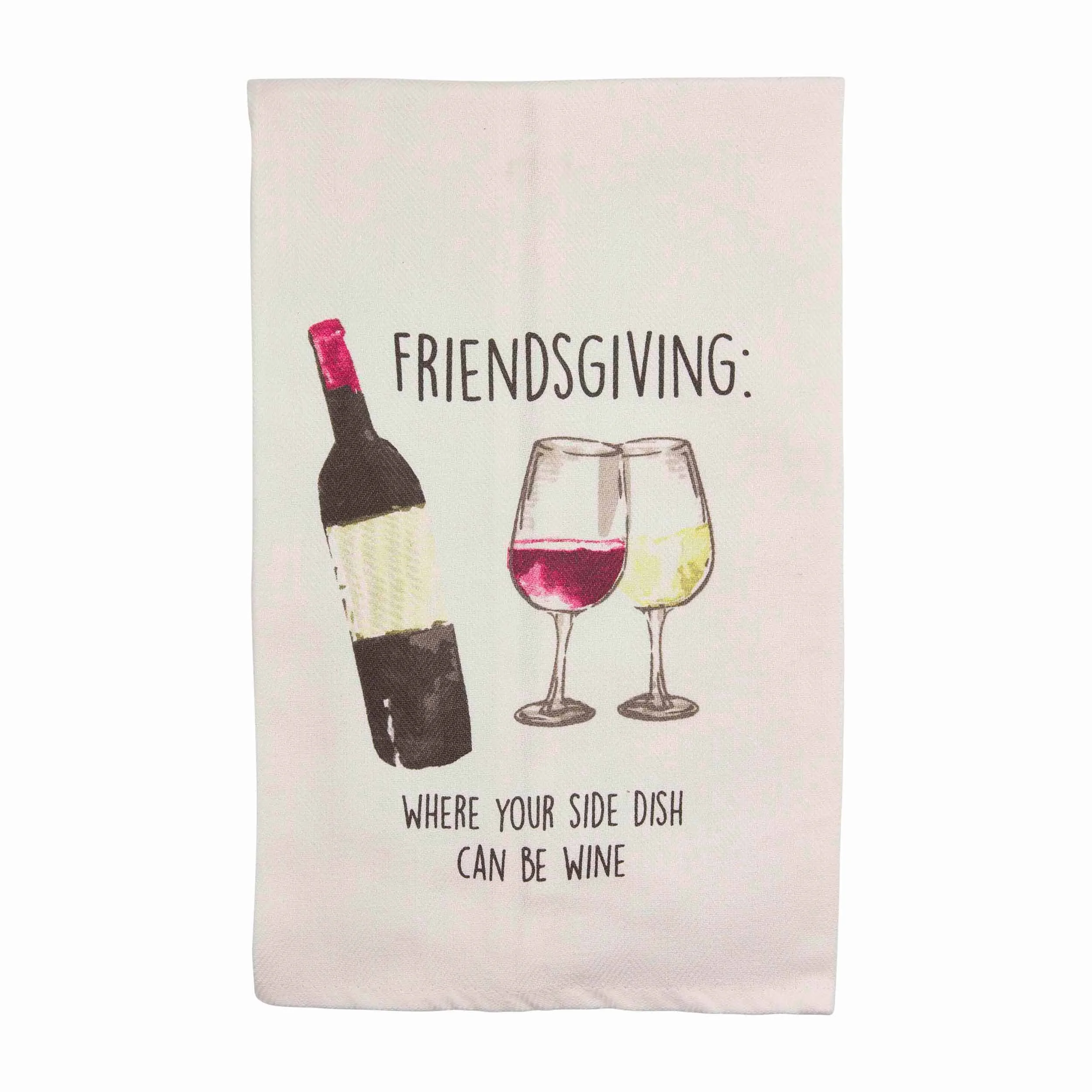 Wine Pie Welcome Friendsgiving Towel