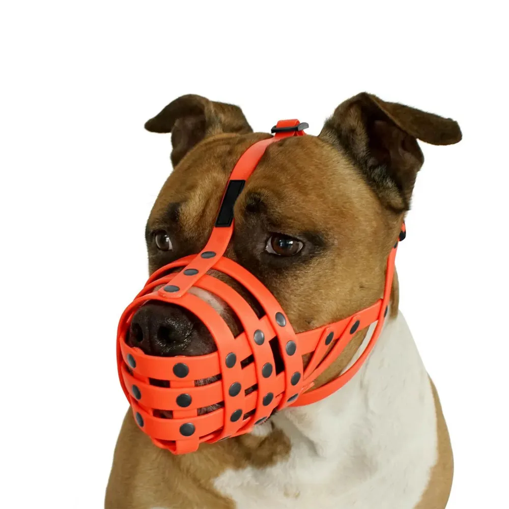 Customized High Quality Anti-Bite Genuine Leather Pet Dog Protect Mouth Muzzle Cover