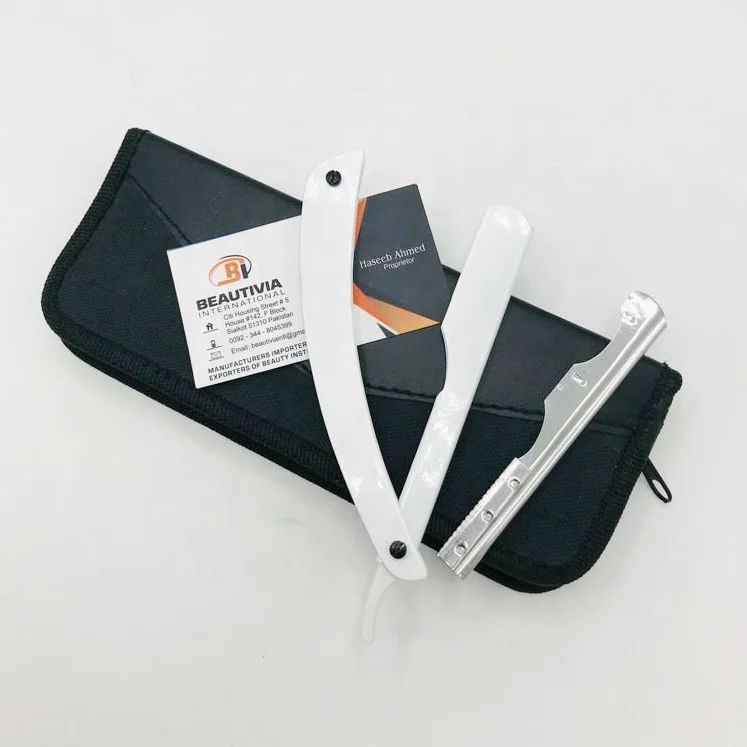 Stainless steel White Turkish razor / Turkish Shavette / Turkish Cut Throat Straight Razor