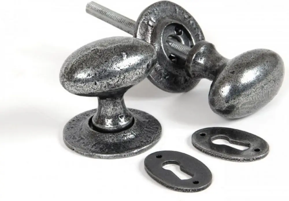 OMG Industries  cast iron black oval rim mortis knobs  Door knobs cast iron mortice lever latch door knobs pull handles