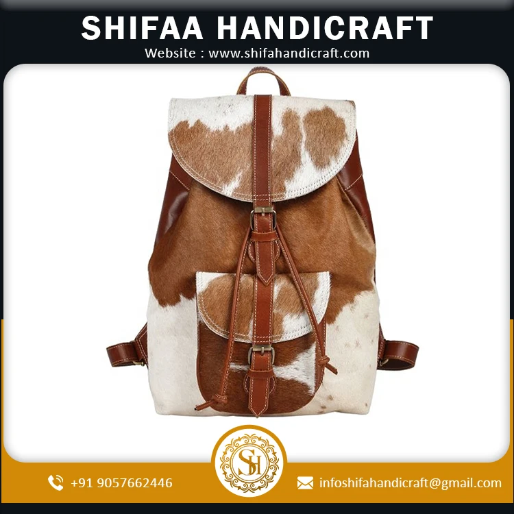 Leather Backpack Purse For Women & Men Travel Rucksack Hiking School Tote Bag Large 16 Inches Shoulder Laptop