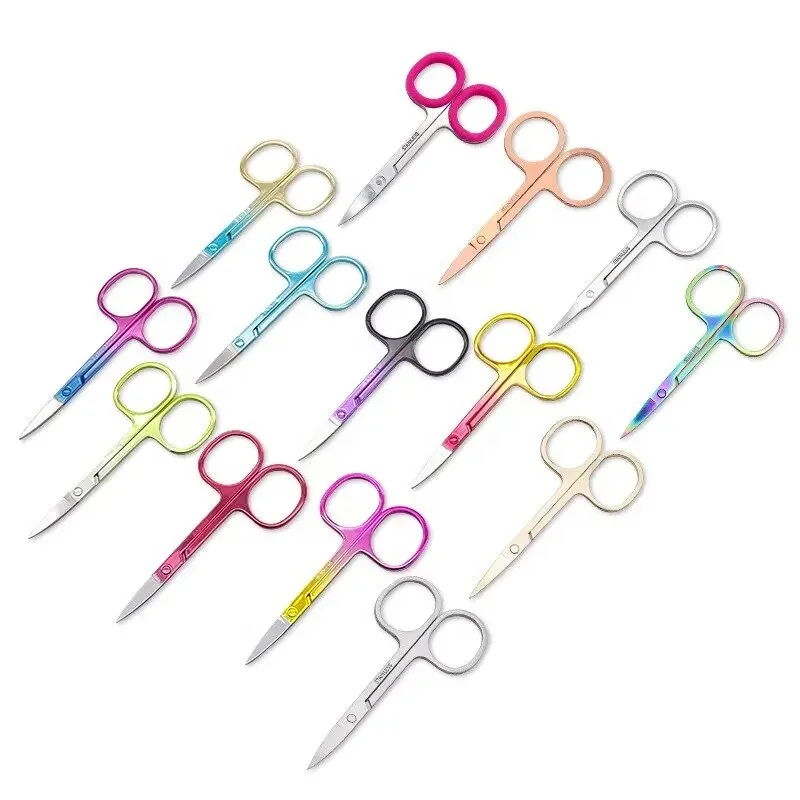 Nipper Scissors Dead Skin Remover Scissor Plier Nail Cuticle Stainless Steel Rainbow Tweezer Clipper Manicure Makeup Tool
