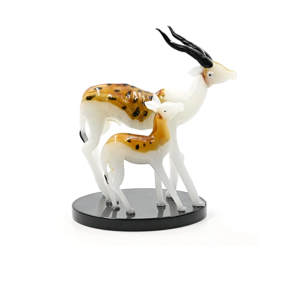 New Arrival Luxury Handmade Glass Deer Pair for Gift and Home Decoration From Indian Manufacturer