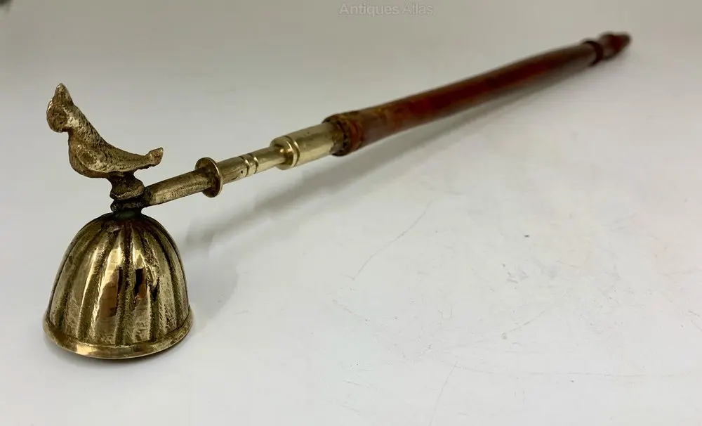 Handmade Wood Table Candle Wick Snuffer Metal Candle Extinguisher Accessory for Home Decoration