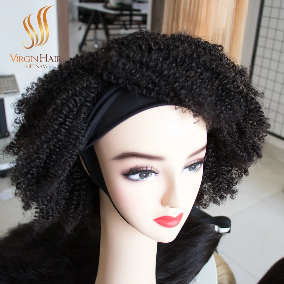 Best Quality Raw Hair Indian Head Band Wigs 100% Human Hair From Wholesale Vendor Price Factory
