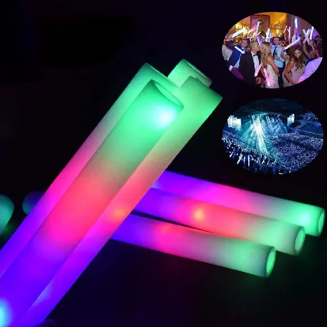 Оптовая продажа мигающие светодиодные палочки RGB из пенопласта дубинка для Хэллоуина концертной вечеринки свадьбы