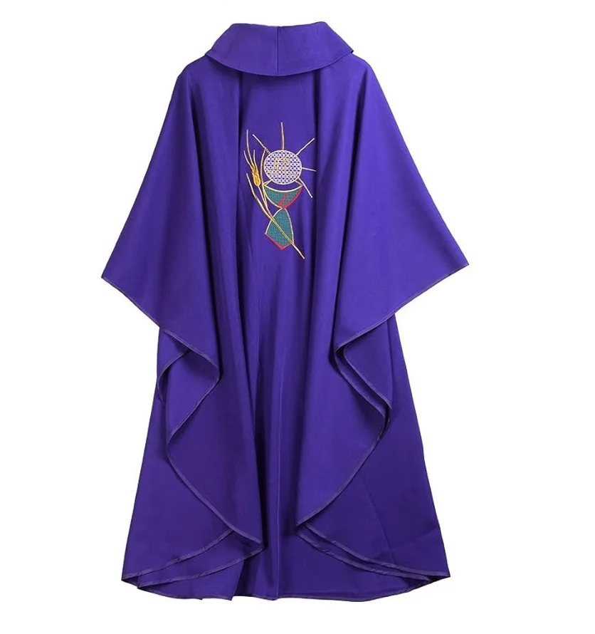 Облачение фиолетового цвета мизинуальные одежды духовенства облачение пастора собачка ряса АЛБ католическая церковь отца OEM