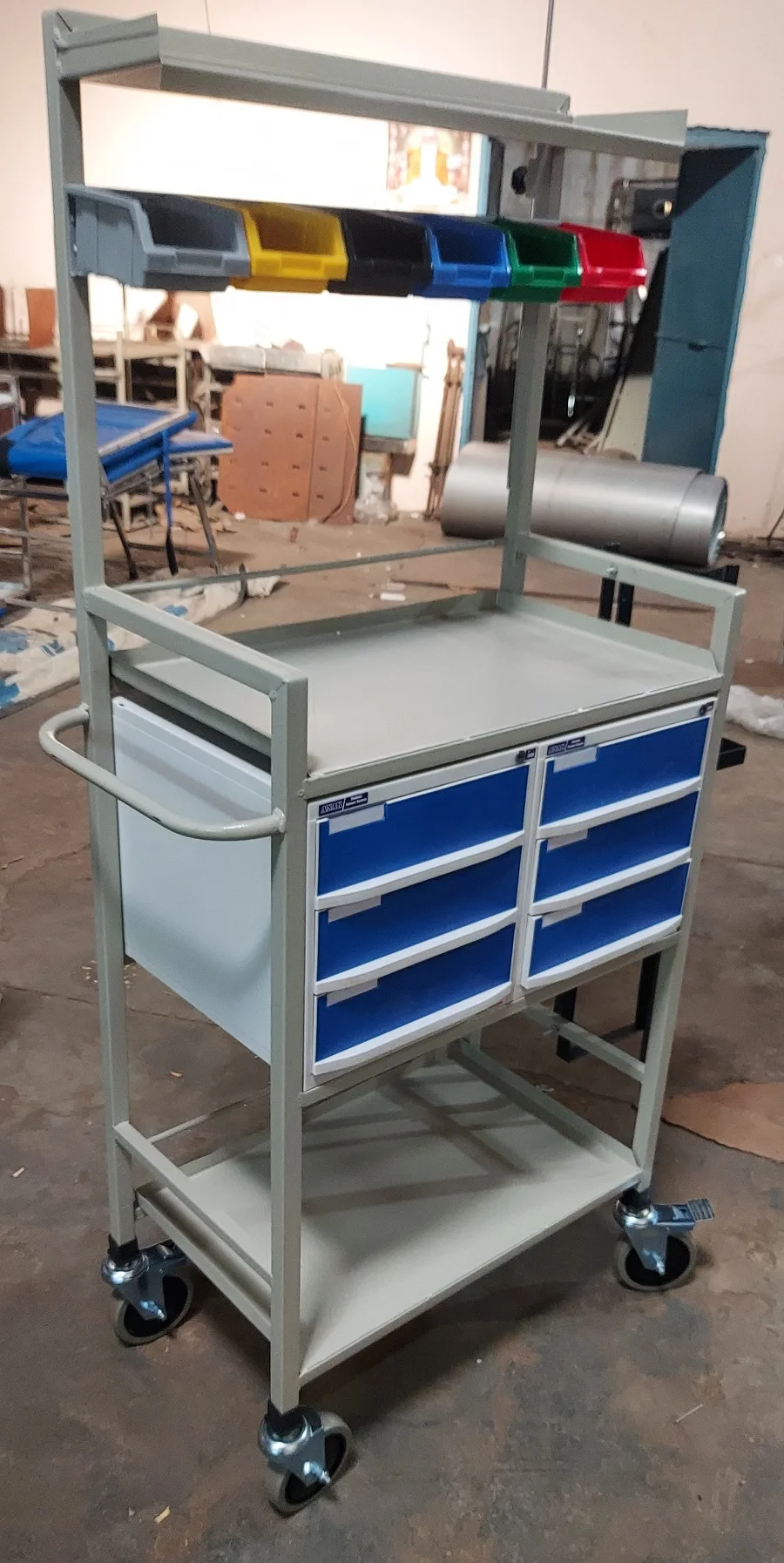 Standard Steel Hospital emergency trolley crash cart trolley Stainless Steel Crash Cart medical hospital medicine trolley