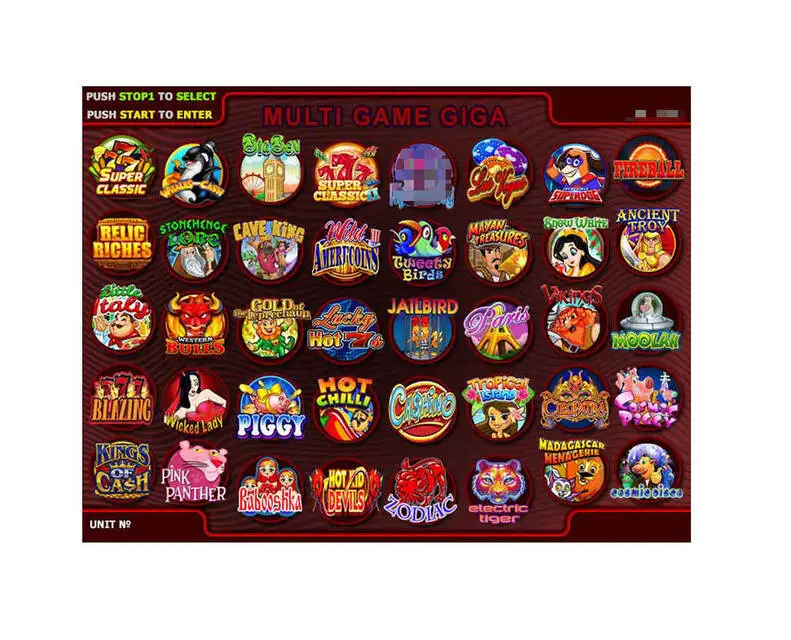 2023 Paula GIGA 40 IN 1 DUAL xxl arcade game machine  pog game board tragamonedas wms550 pot of gold factory manufacturer