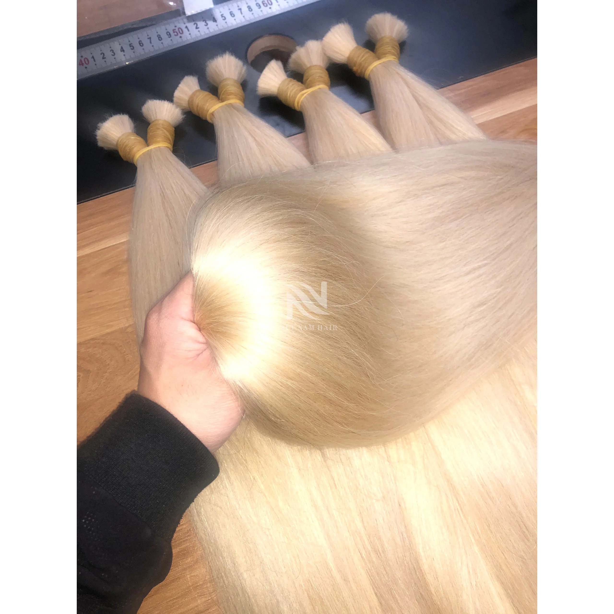 Human Hair Bulk Good Price Wholesale Vietnamese Bulk Hair Extensions Remy Virgin Hair Bulk Double Drawn