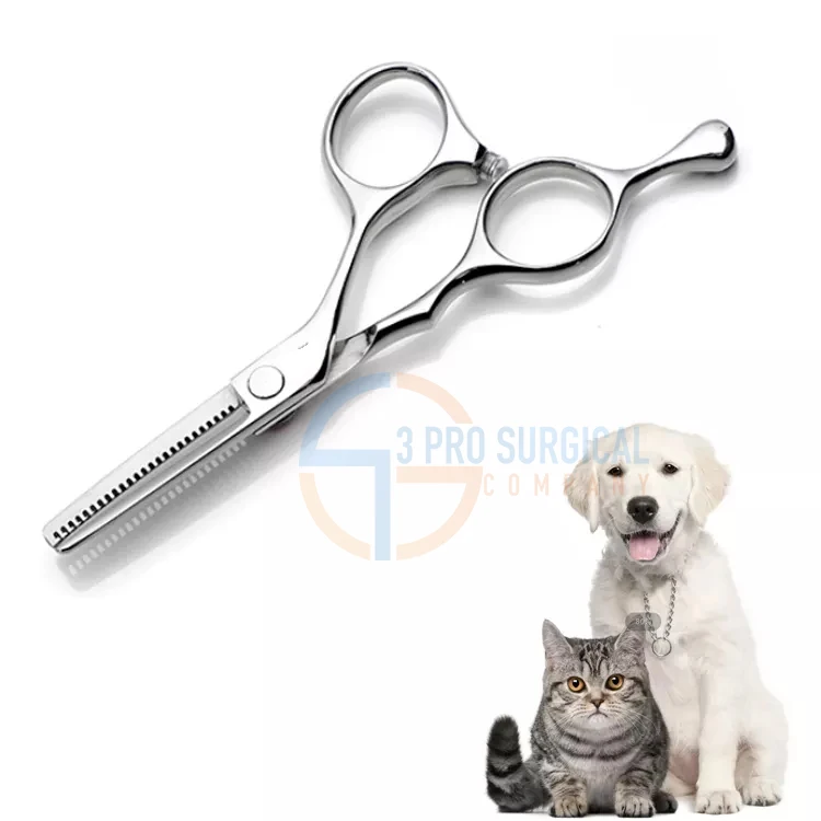 High Quality 3-Piece Pet Grooming Scissors Set Stainless Steel Haircut Scissors Steel Straight Sharp Professional Beauty Tool