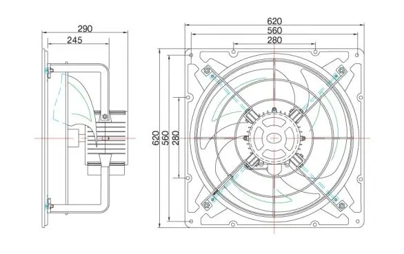 ROBOTECH wall mounted exhaust fan High Pressure Ventilating Fan TIH-500T