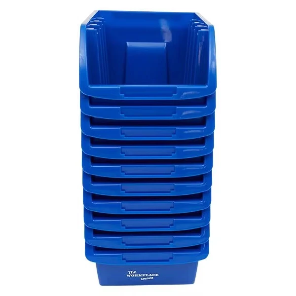 Small-size Warehouse Storage Industrial Heavy-Duty Plastic Storage Bins Large Front Opening Rectangular Efficient Modern