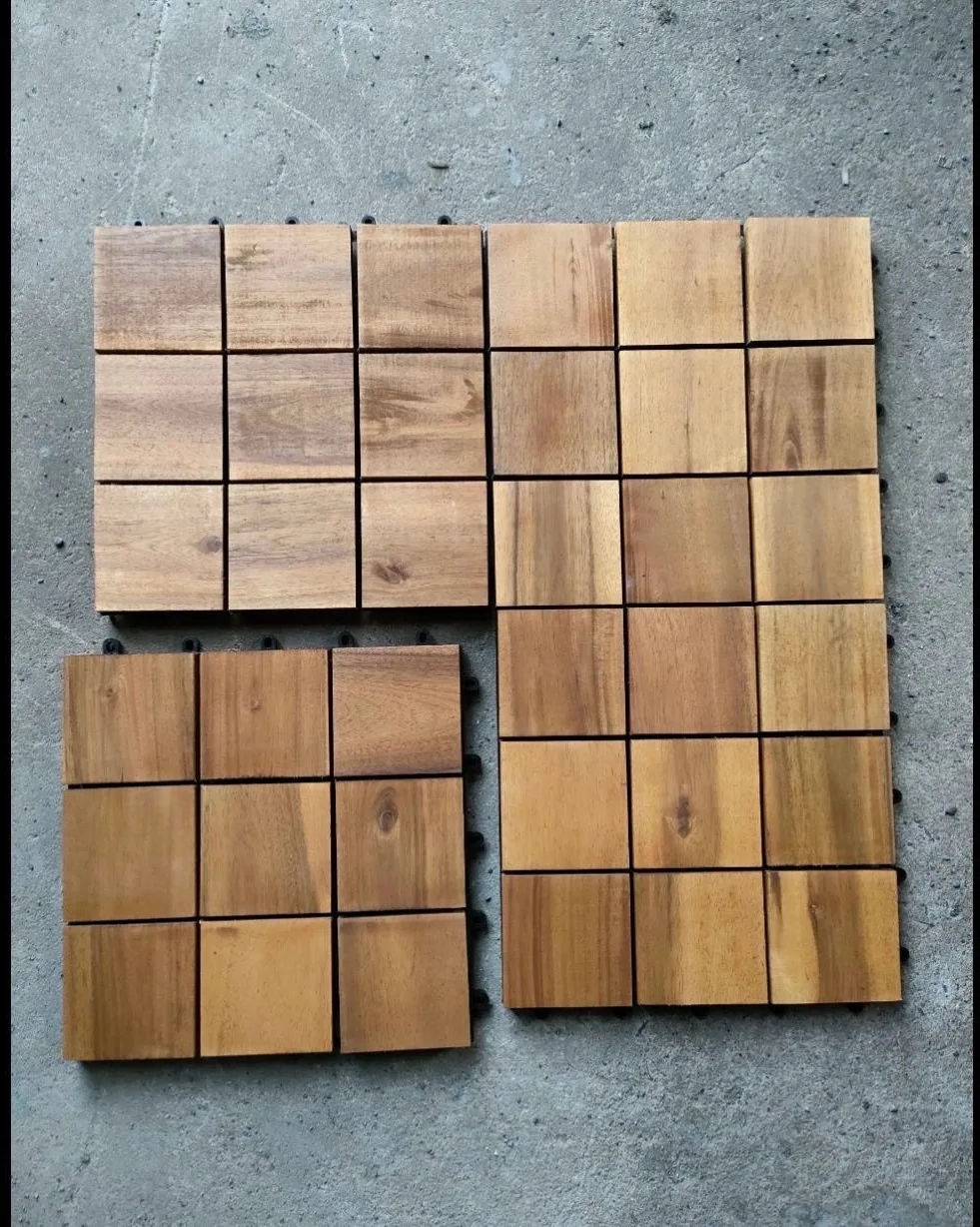 Acacia wood decking tile for outdoor garden and balcony and some other exterior from Vietnam