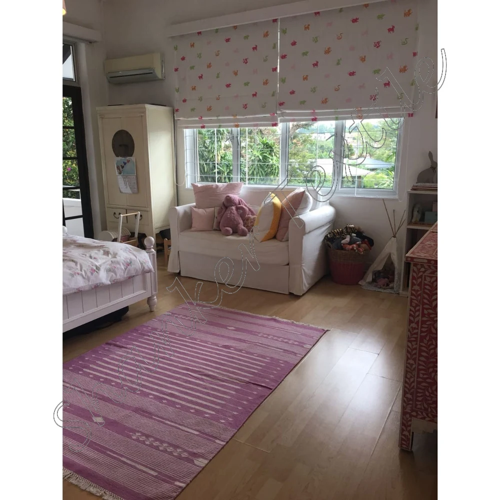 Cotton Boho Throw Rug Luxury Hand Knotted Rugs Living Room Carpet Vintage Moroccan Rugs Made In India