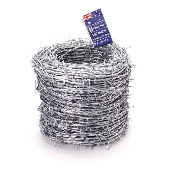 Factory Direct Good Price Standard Galvanized Reverse Twist Barbed Wire 1.6mm x 100 meter