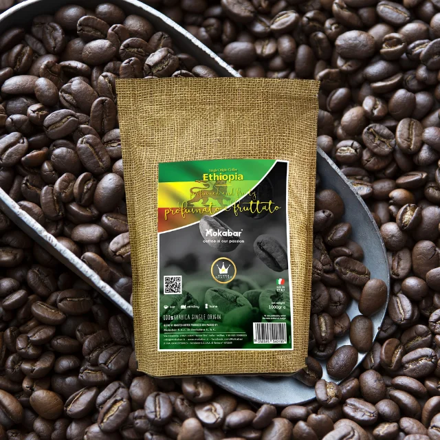 Italian Roasted Coffee Beans Sweet Ethiopian 100% Arabica For Best American Coffee