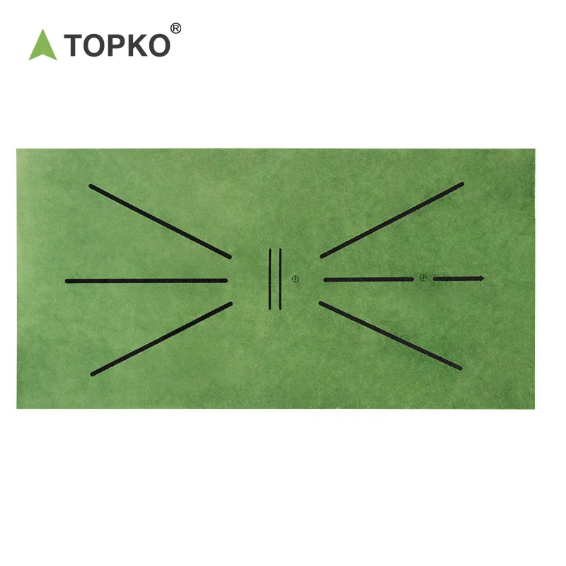 Topko Practice Mini Swing Golf Mat Teens Turf Golf Hitting Mat Perfect Practice Green Outdoor Golf Putting Mat