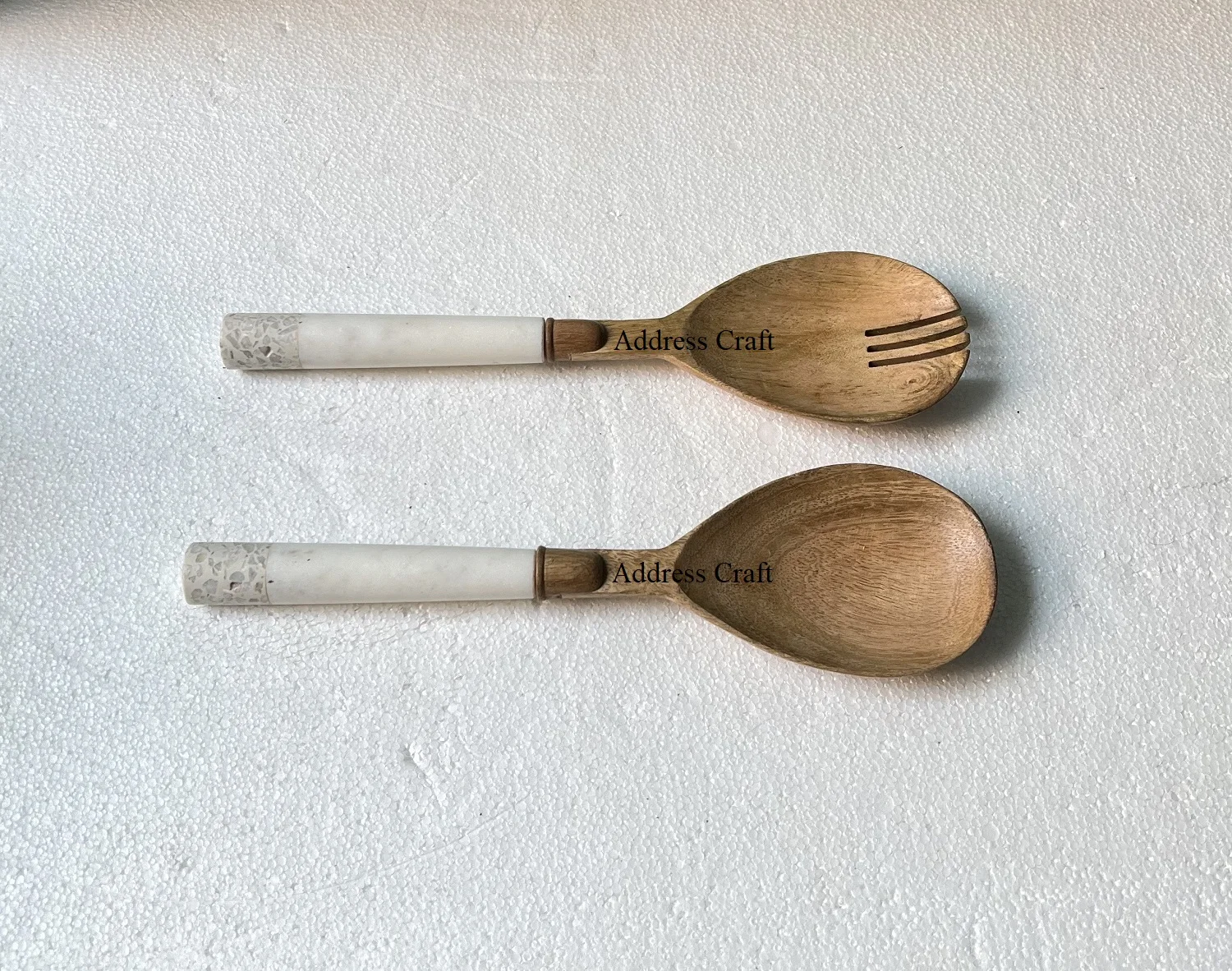 Творческая ручка терраццо манго деревянная Салатница для посуды посуда инструменты салата деревянные столовые приборы Сервировочная ложка вилка