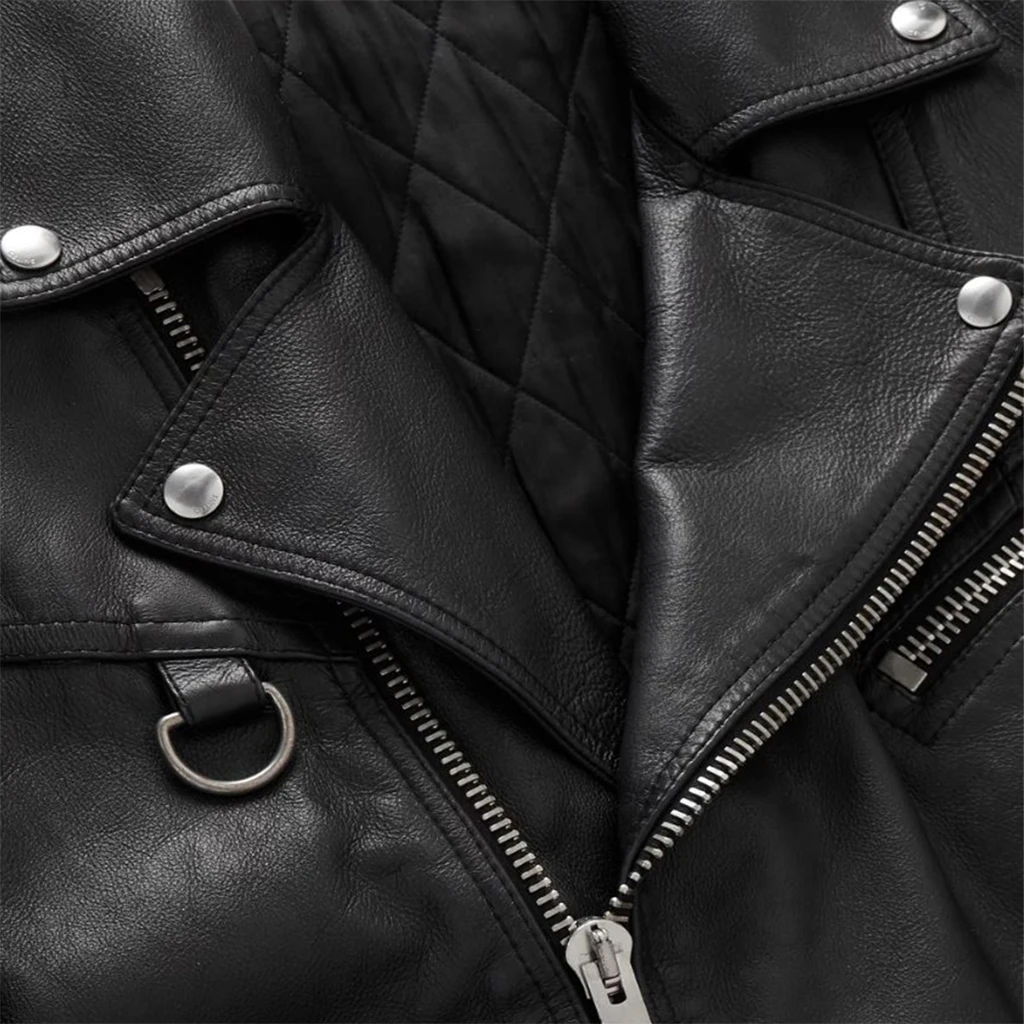 Genuine Best Quality Mens Slim Fit Classic Cropped Fashion motorcycle Leather Jacket High Street Moto Biker smart casual jackets