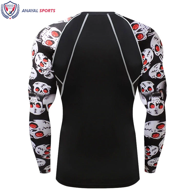 Compression Shirt Quick Drying Men Clothing MMA Fashionable Rash Guard Men 3D Rash Guard BY ANAYAL SPORTS