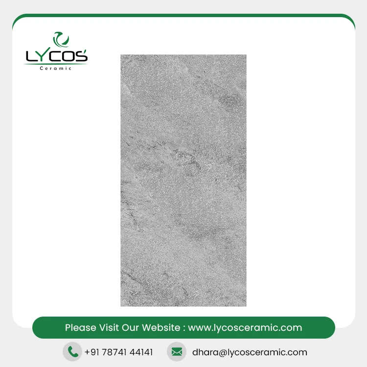 Luxury High Quality Zoe Light Grey Floor Tiles 600x1200mm Polished Modern Design for Interior Room Use Custom Size Available