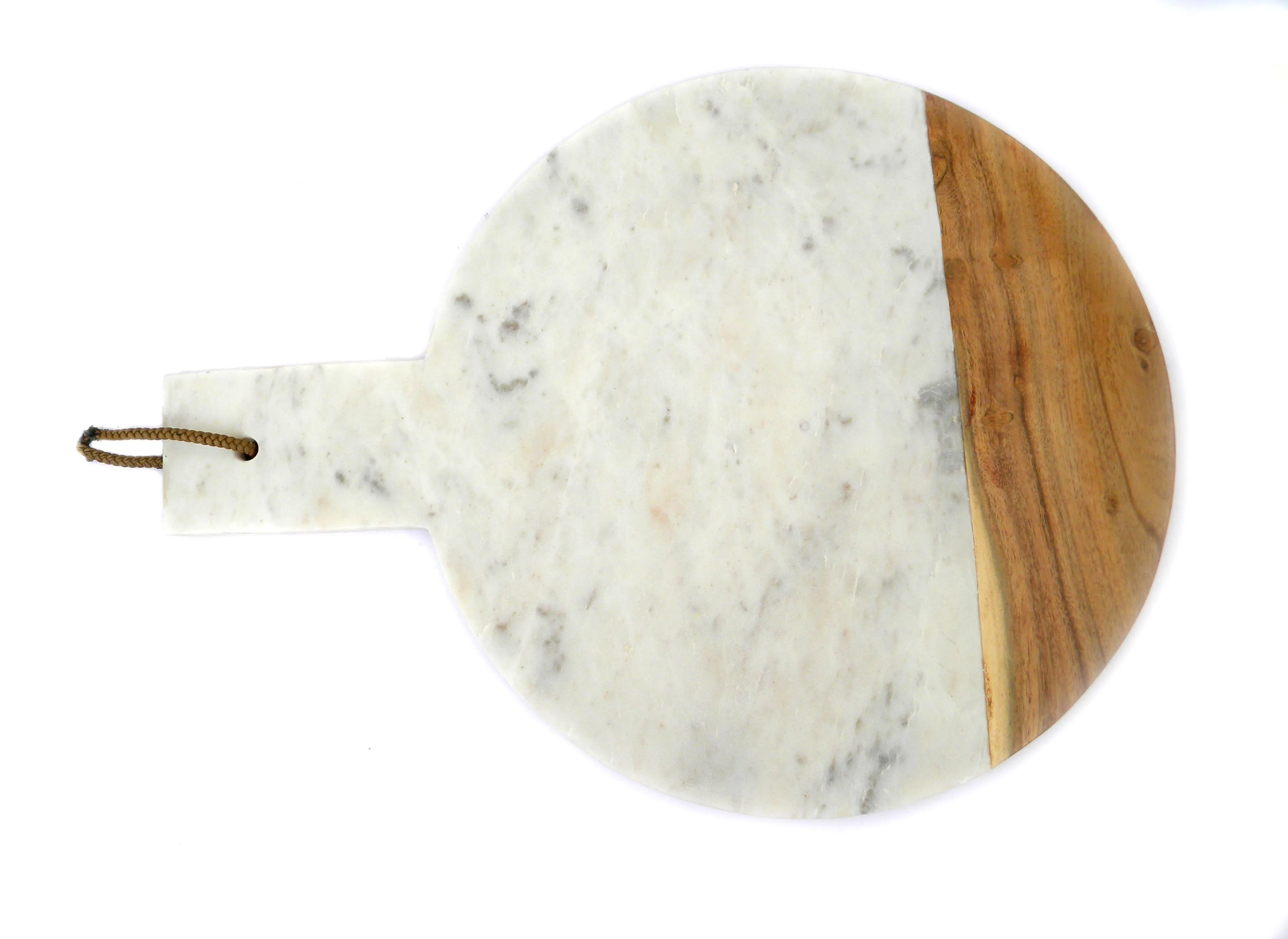 Круглый белый мрамор и дерево акации комбинированная разделочная доска для сыра поднос из натурального камня Кондитерская посуда