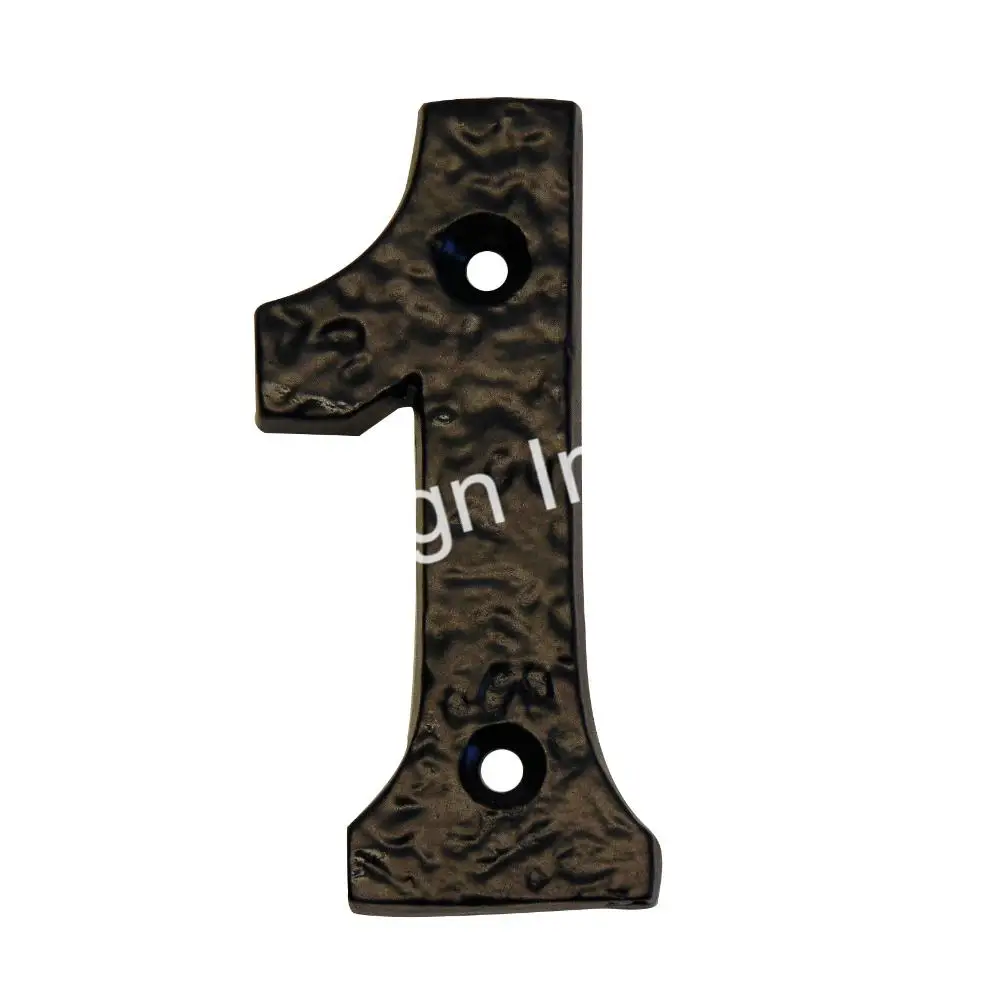 Vintage Look Cast Iron Number O To 1 Best Selling Metal Number Wall Door Mounted Hotels Iron One Number Ornament Hot Sale