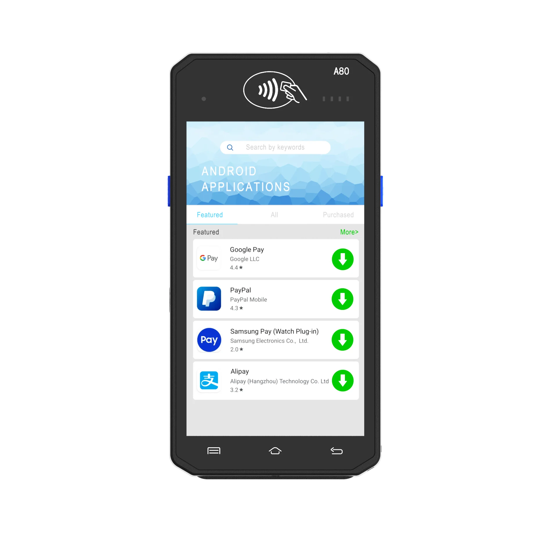 POS-терминал Android Smart POS для контакта бесконтактного и QR-кода оплаты A80