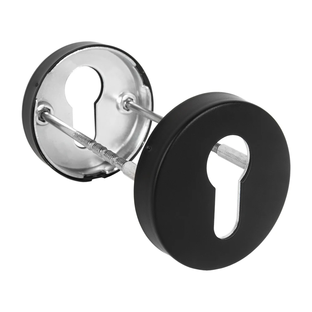 Stainless Steel Door Lock Escutcheon Plate DSS-02-ET black