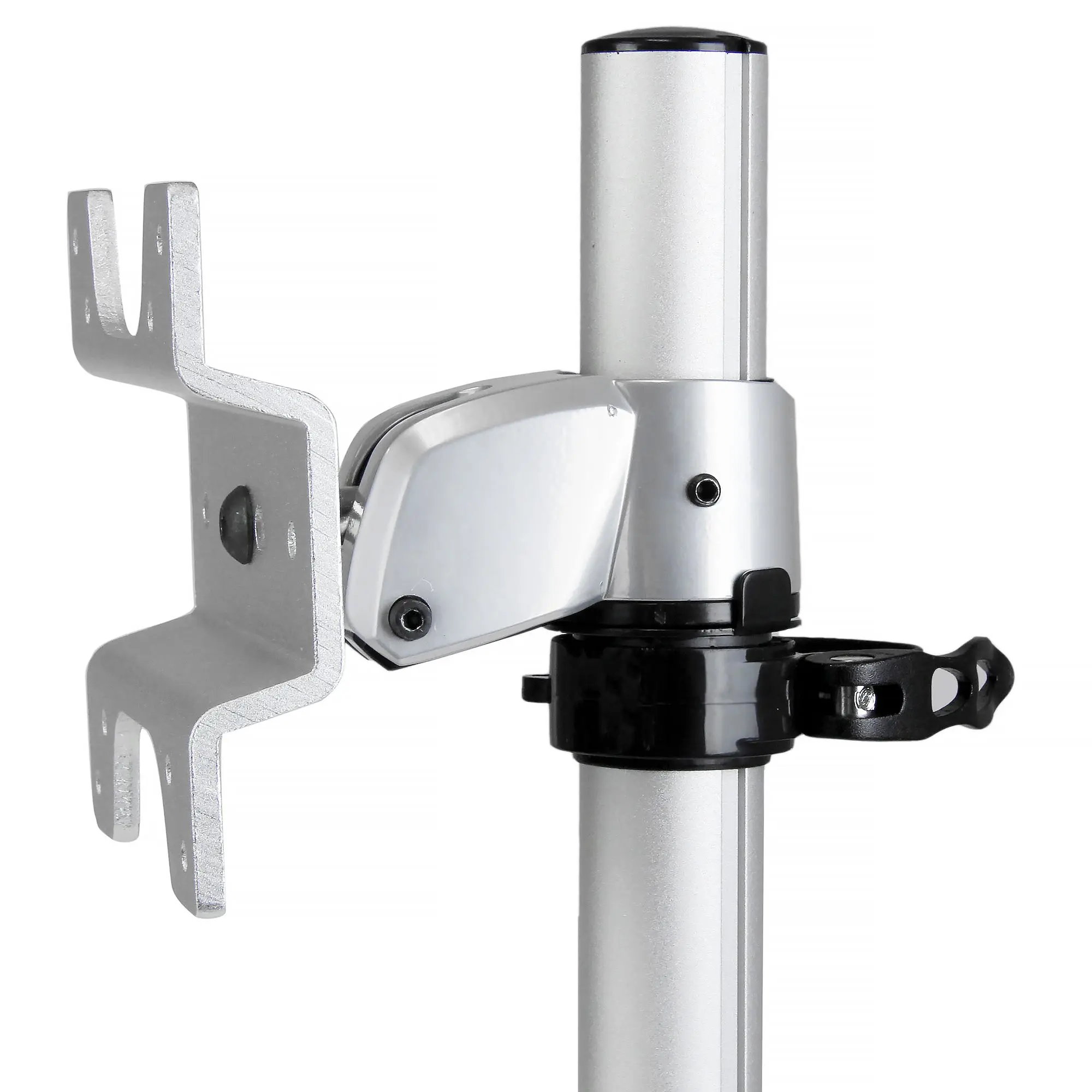 Landscape-to-portrait Display Rotation Adjustable Steel Silver Color VESA Monitor Mount/ Single Monitor Stand for Sale