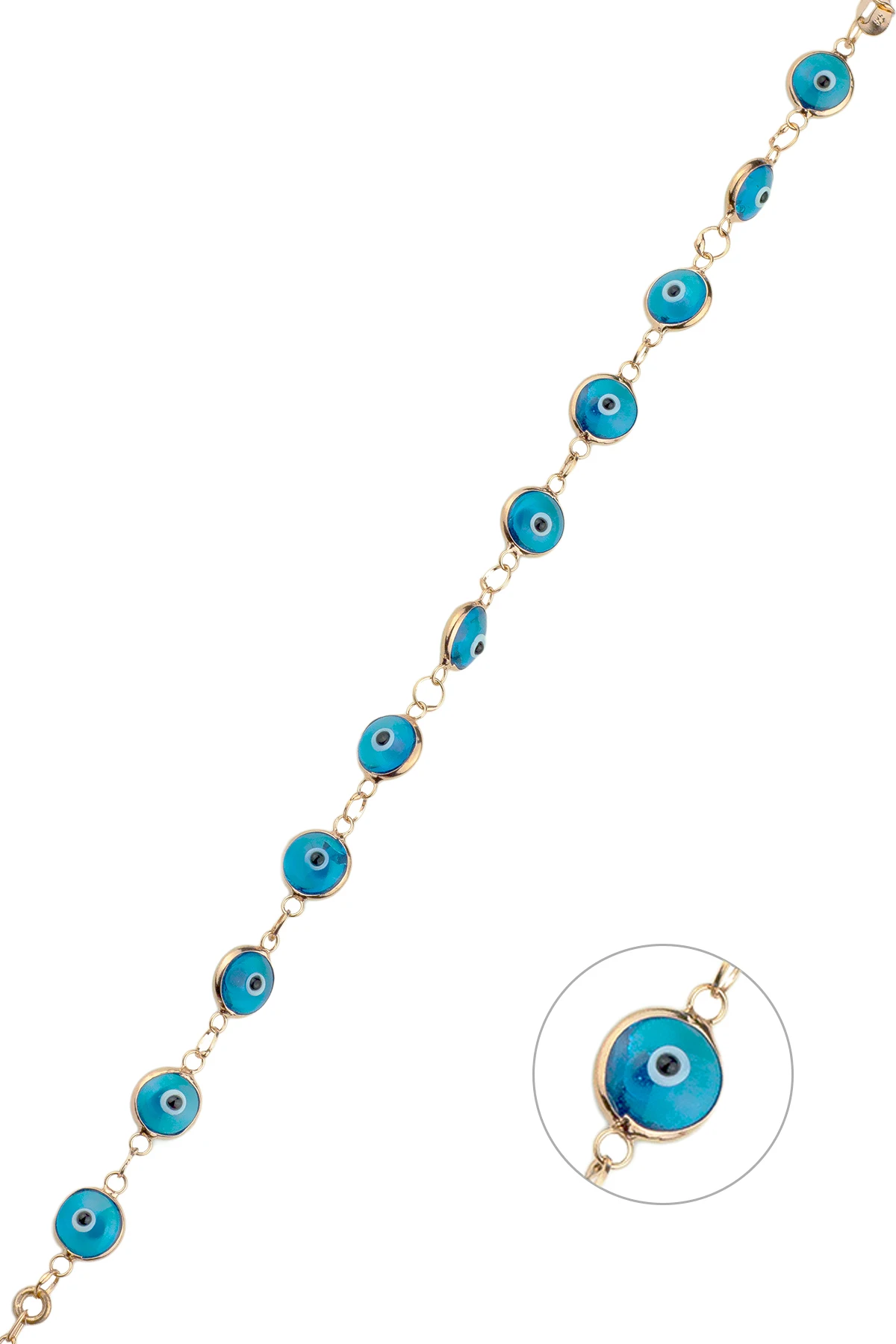 Браслет с голубым сглазом и большими глазами, 925 браслет с цепочкой из стерлингового серебра, очаровательный браслет для подарка матери