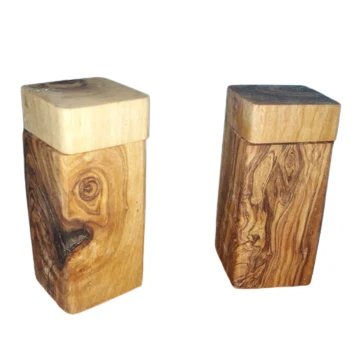 Olive Wood Salt And Pepper Shakers Set For Restaurants Hotels Kitchen Accessories table items.