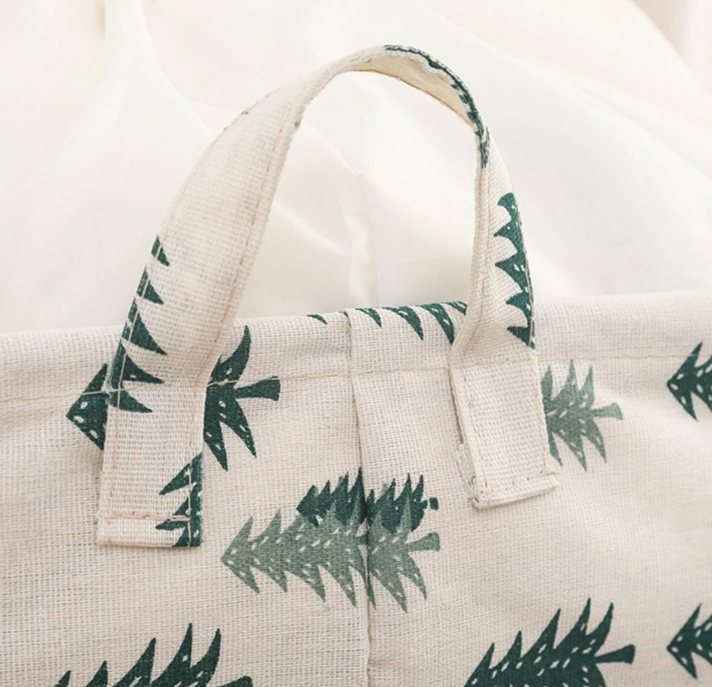 Factory fabric storage basket Household foldable cotton and linen large capacity clothes basket clothes organizer
