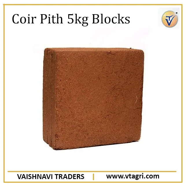 Top Manufacturer of coir pith coco peat 5kg blocks from India