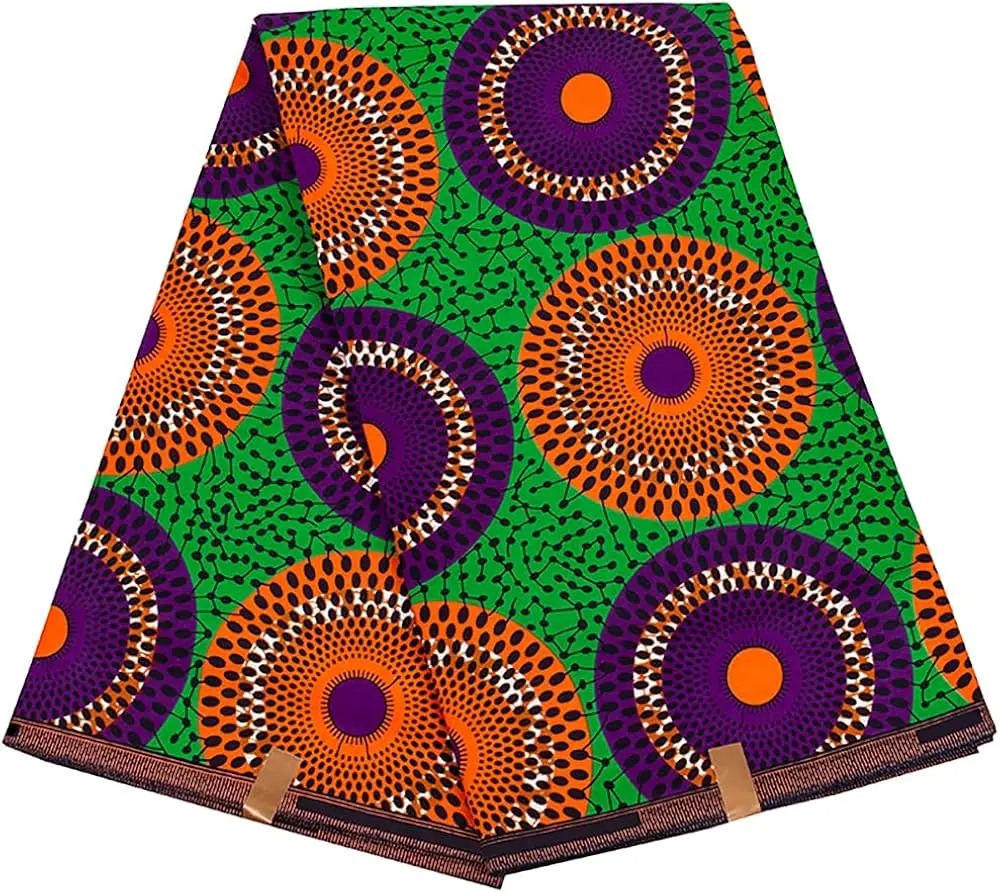 100% полиэфирная ткань с восковой печатью для женщин новейшие стили Анкара 2024 вискоза/полиэфирная