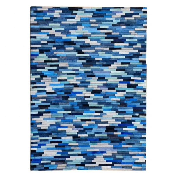 Real Fur Leather Dyed Colorful Hair-on Handmade Patchwork Cowhide Fur Area Carpets For Indoor And Out Door Decorations