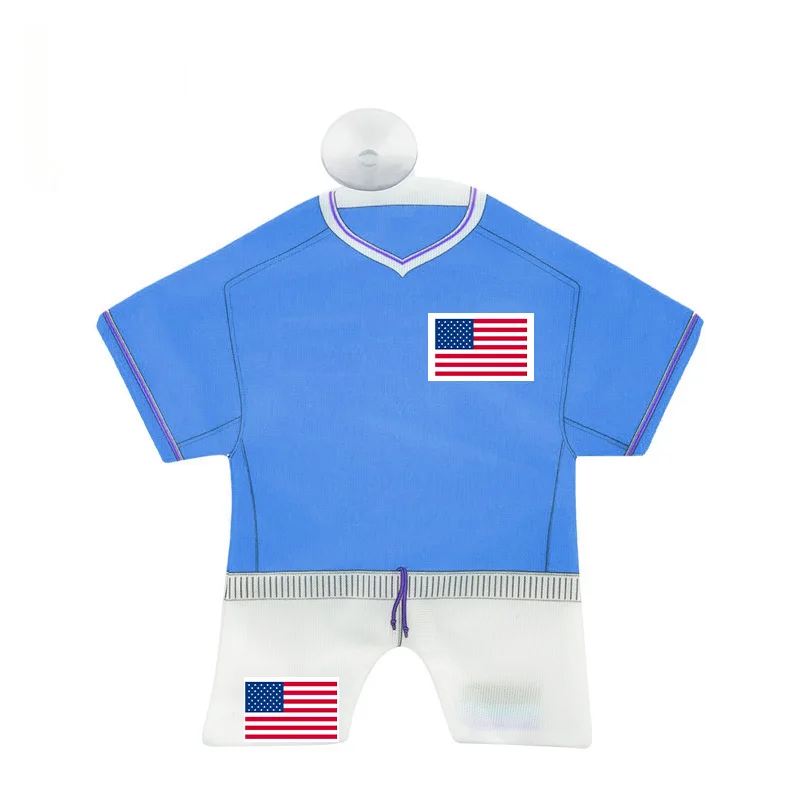 Custom Design Mini Soccer T Shirt Promotional Souvenir Car Mini Soccer Jersey