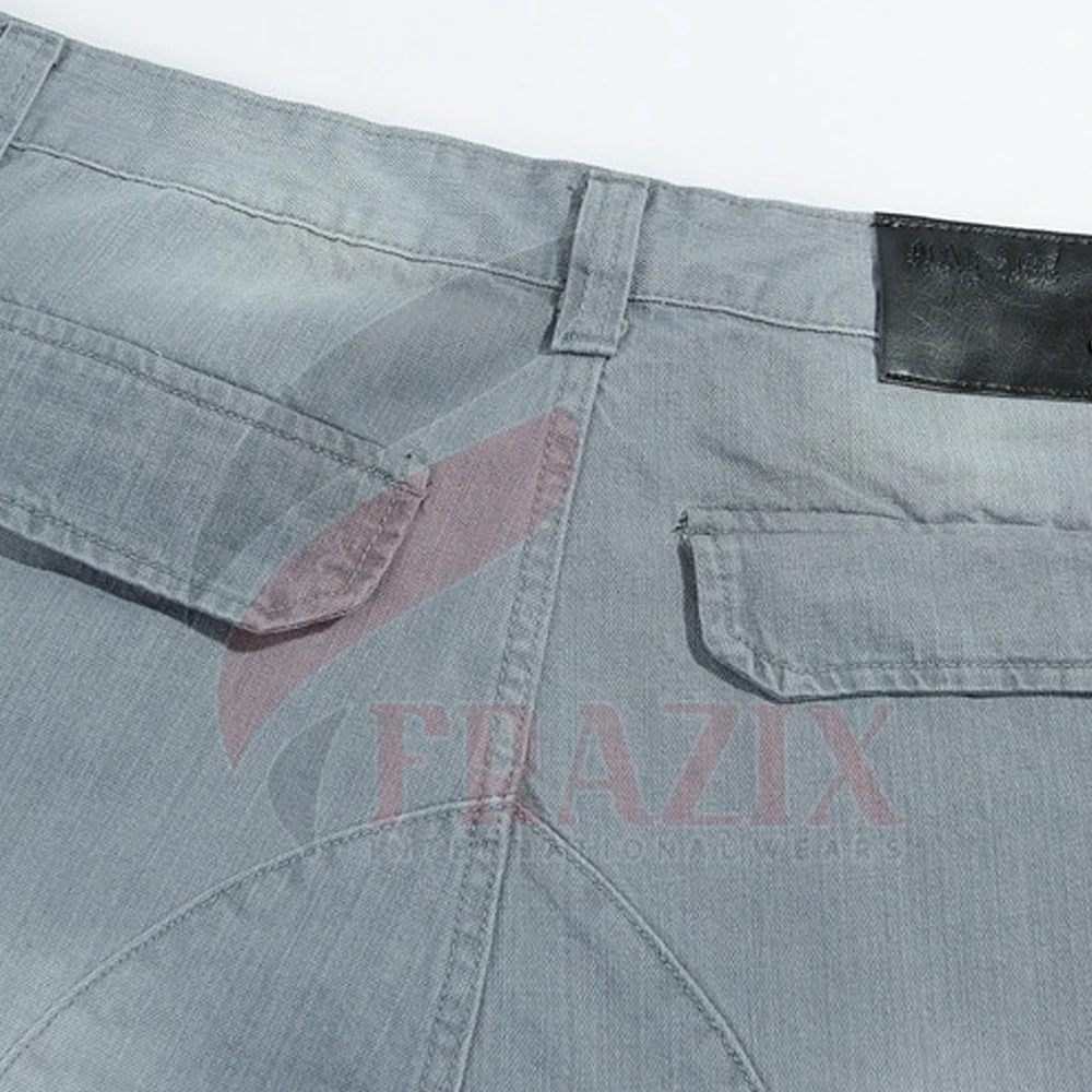 Sport Casual Pants Streetwear Loose Straight Fit Jeans High Waist Thick Men Cargo Pants Jeans