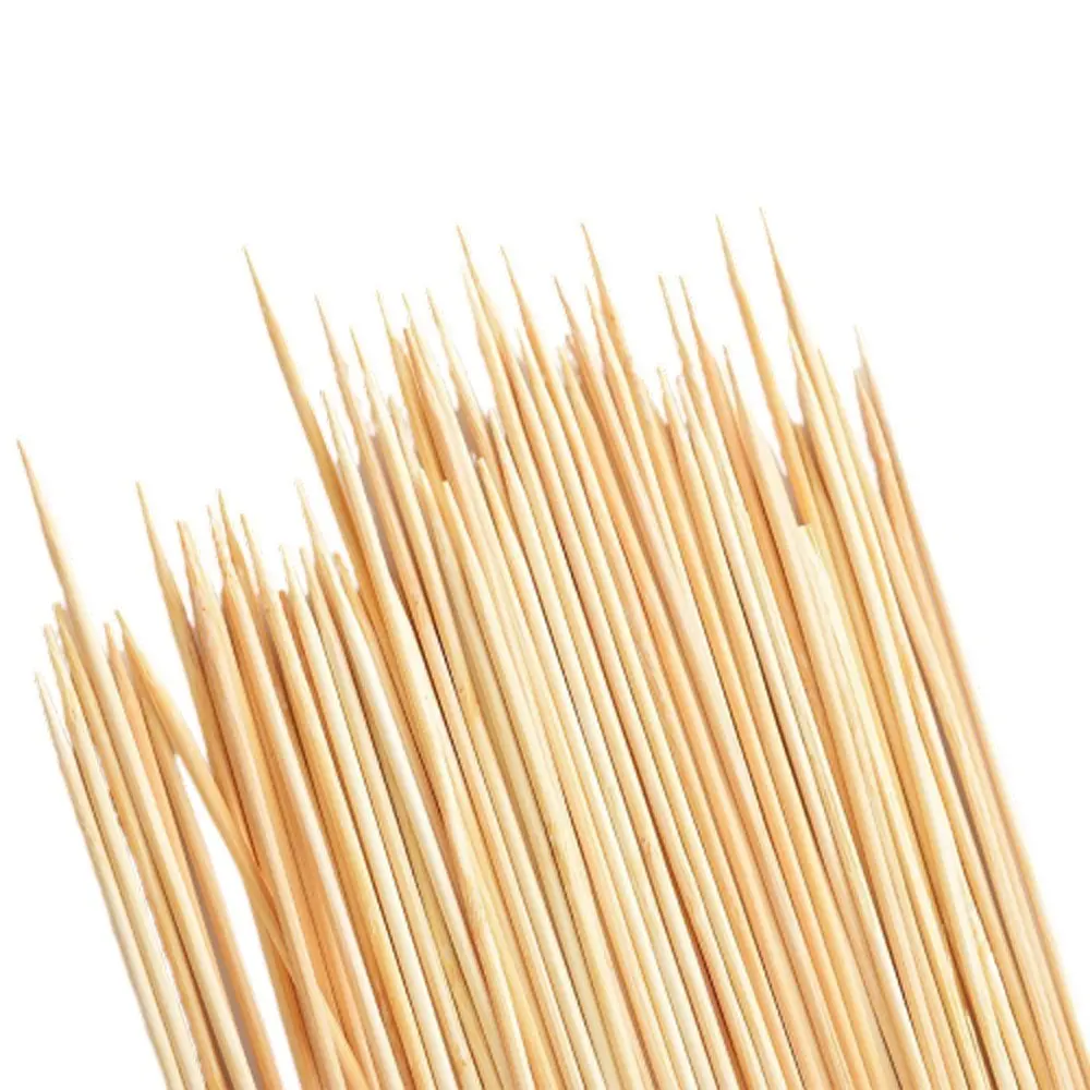 Premium Quality Biodegradable Bamboo Wooden Skewer Long Lasting Food Holder with Custom Packaging for Bulk Production