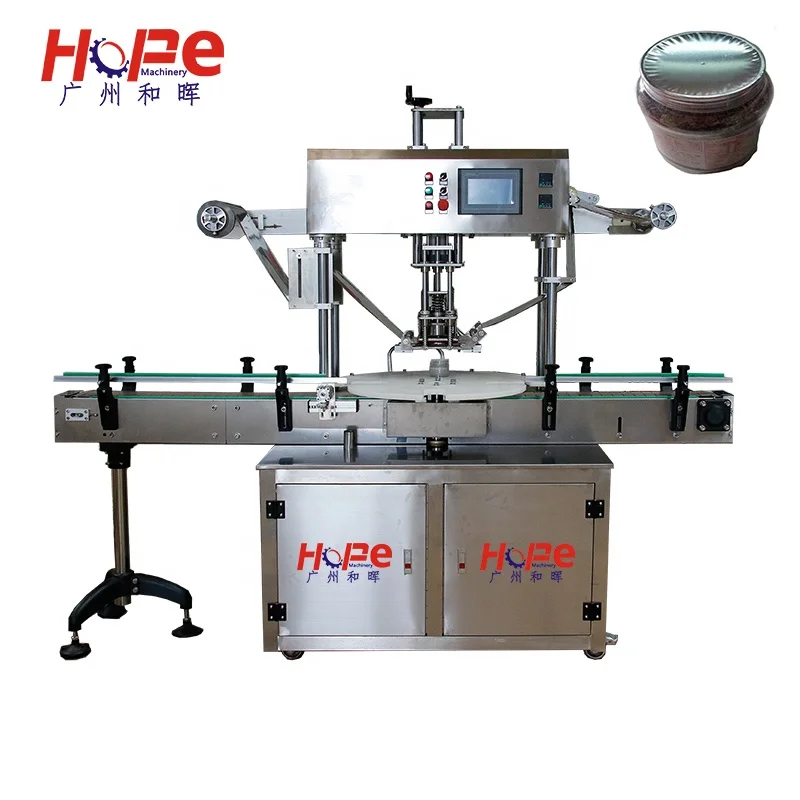 Hot Sale Automatic Double Head Aluminum Foil Sealing Machine For Honey Jerry Food Dry Fruit