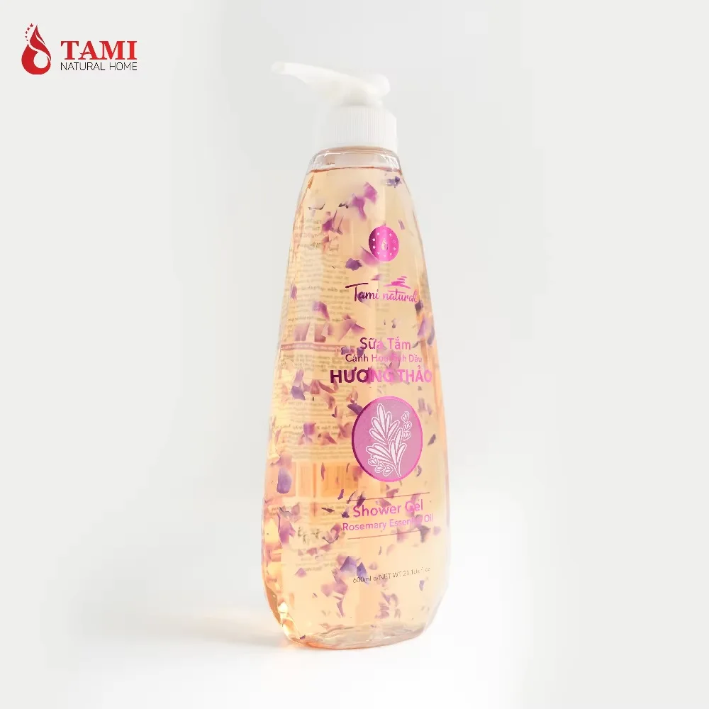 Bath Supplies Body Wash Moisturizing Whitening Refreshing 650g High Quality Rosemary Essential Oil Shower Gel Made in Vietnam