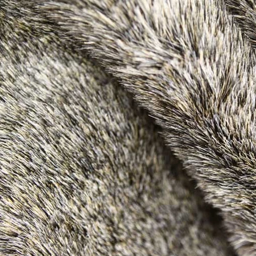 Super Warm Gray Color Artificial Fur Fabric Brushed Polyester Custom Long Pile Fabric For Garment Toy