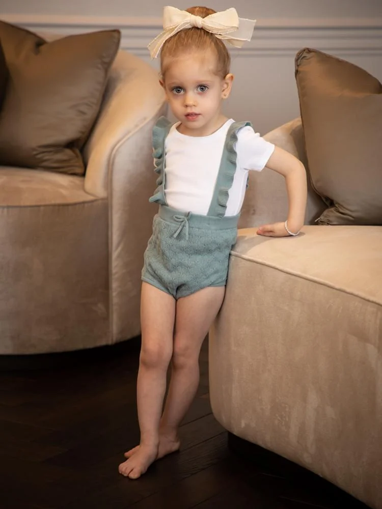 Brother Sister Matching Clothes Summer Boys Girls Knitted Outfits Sweater Shortsleeves Baby Tops Girls Skirt Little Girls Pants