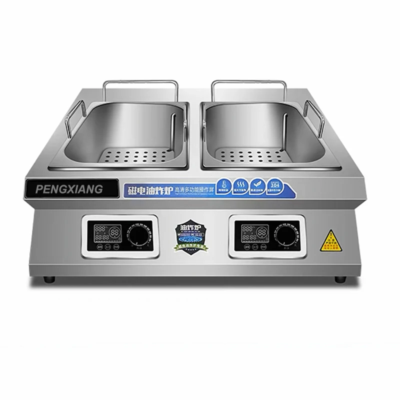 Fried chicken PotatoOil Filter Machine Electric Commercial Induction Deep Countertop Induction Stove Restaurant 3500W