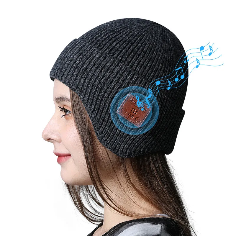 Унисекс модные Bluetooth Шапочки со светодиодным освещением наушники общая ткань для всех полов